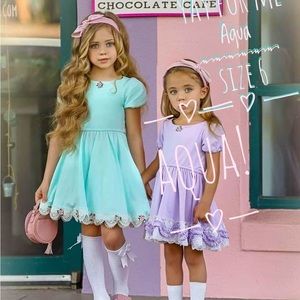 Dollcake Yay For Me Dress Aqua size 6 NWT